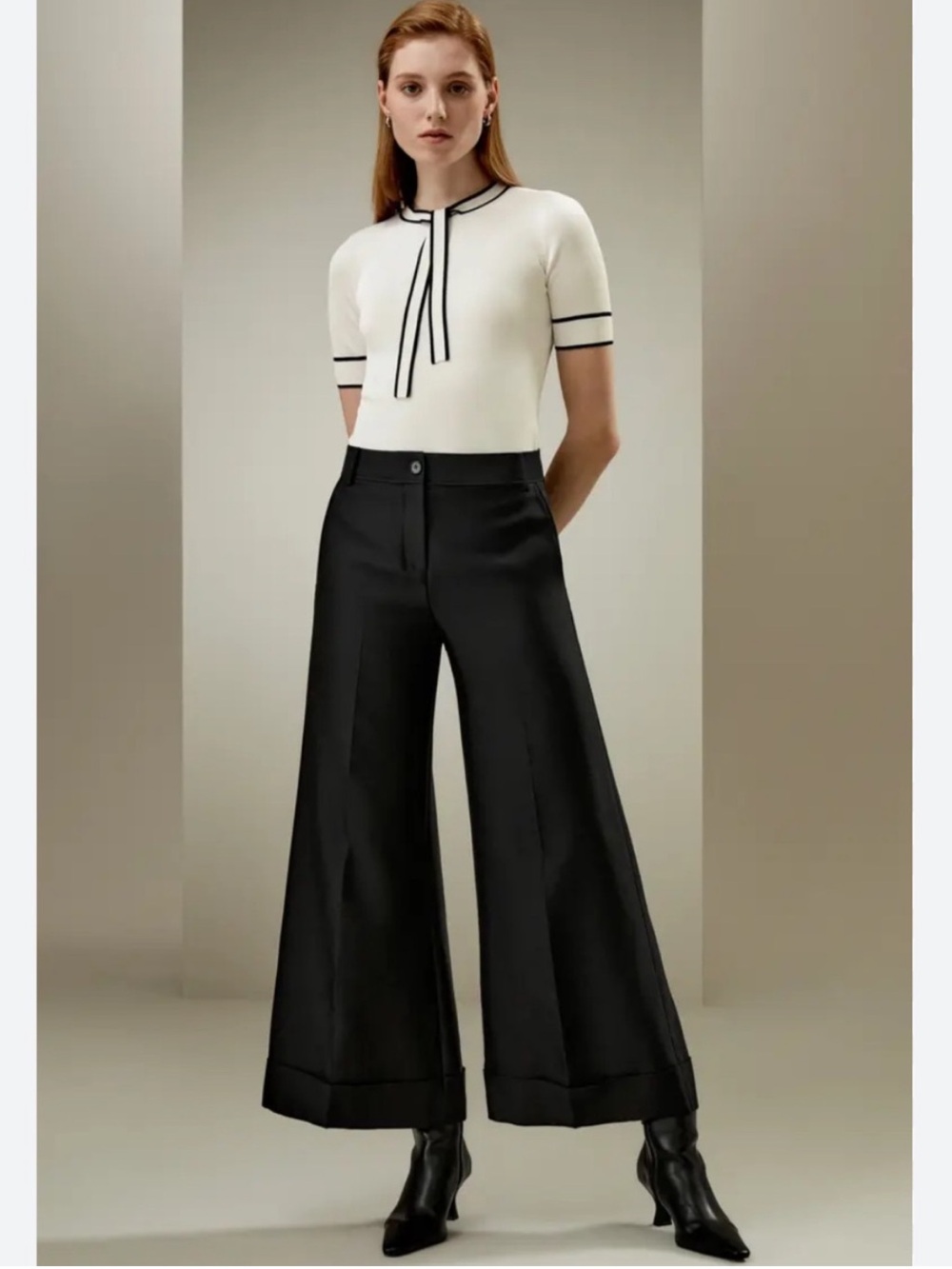 Adrianna Papell Bow-Tie Short Sleeve Knit Top - Picture 2 of 16
